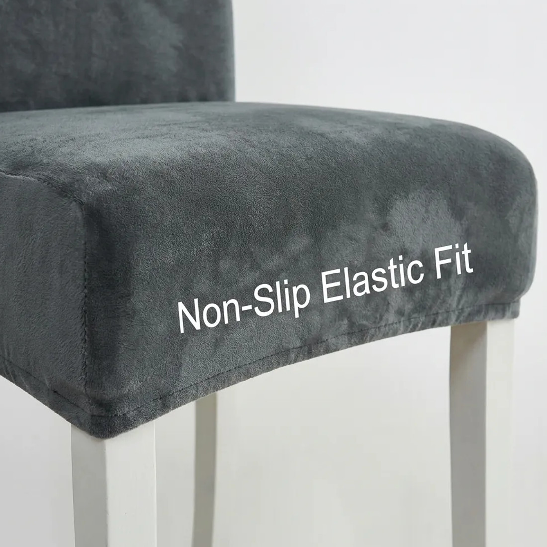 6PCS Large Stretch Dining Chair Covers Seat Chair Covers Removable Slip Covers photo 8