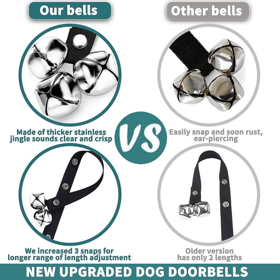 2PCS Dog Doorbells For Potty Training, Adjustable Puppy Training Bells, Extra-Large Loud Door Bells For Dogs photo 3