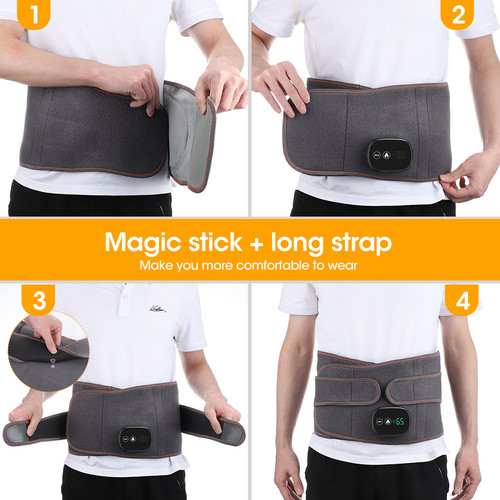 Electric Dual Infrared Light Heat Back Massager Waist Brace Lumbar Support Belt photo 4