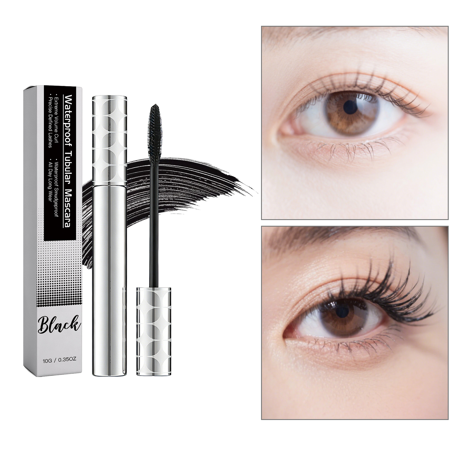 Fibre Long Curl Mascara  Black  10g 1box photo 2