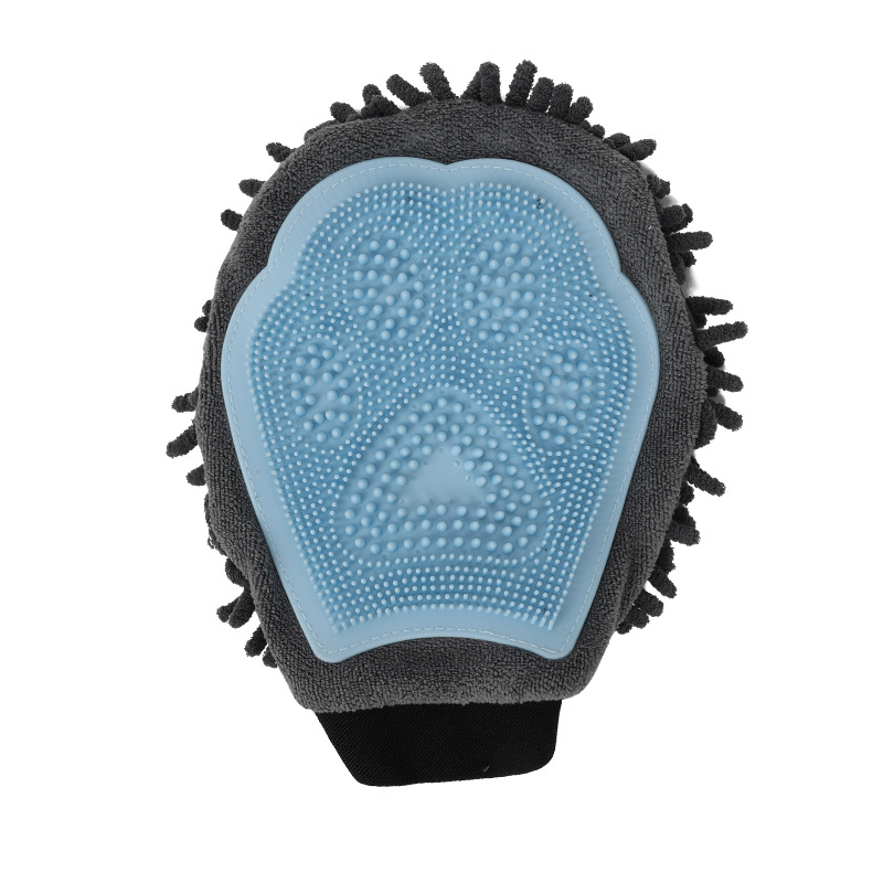 Green Double-Sided Dog Bath Glove Dog Washing Glove For Dogs&Cats Massage Dog Brush Glove,Chenille Absorbent Pet Towel Mitt,Pet Grooming Glove For Hair Removal Glove,Pet Bathing Glove photo 8