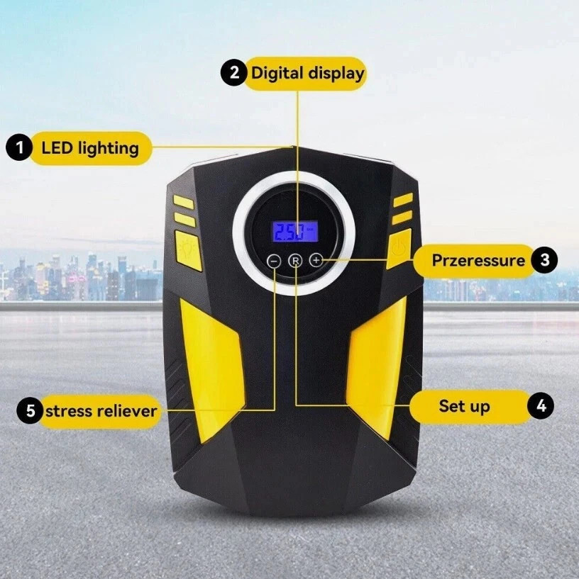Digital Electric Car Tyre Inflator Pump Portable 150PSI Air Compressor photo 2