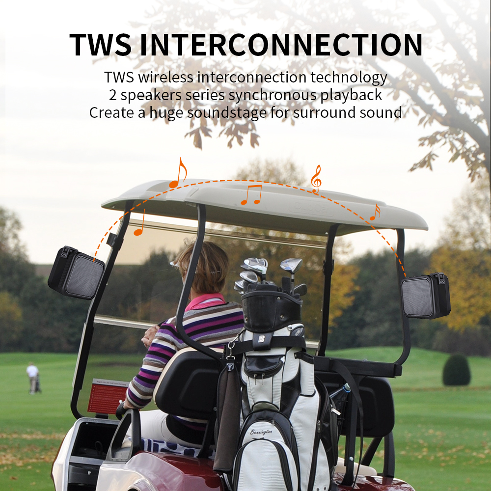 Magnetic Portable Bluetooth Speaker, IPX7 Waterproof Outdoor Wireless Speaker, Golf Cart Speaker With TWS, 18H Playtime, Type-C Charging, For Golfing, Cycling, Camping, Shower photo 3