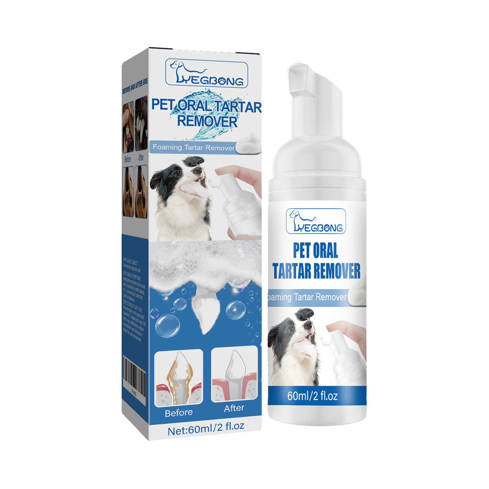 Pet Foam Toothpaste Remover 60ml 1box photo 1