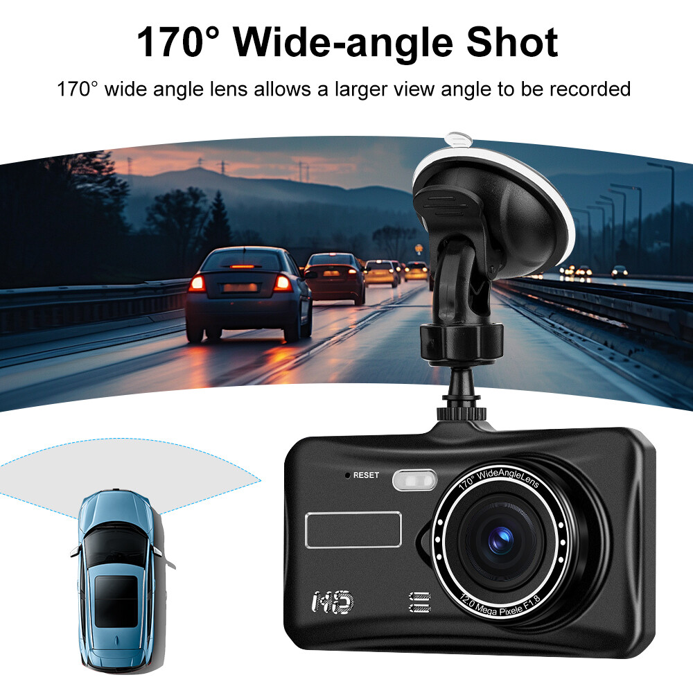 1080P Car Dash Camera Video DVR Recorder Front And Rear Night Vision Dual Cam photo 2
