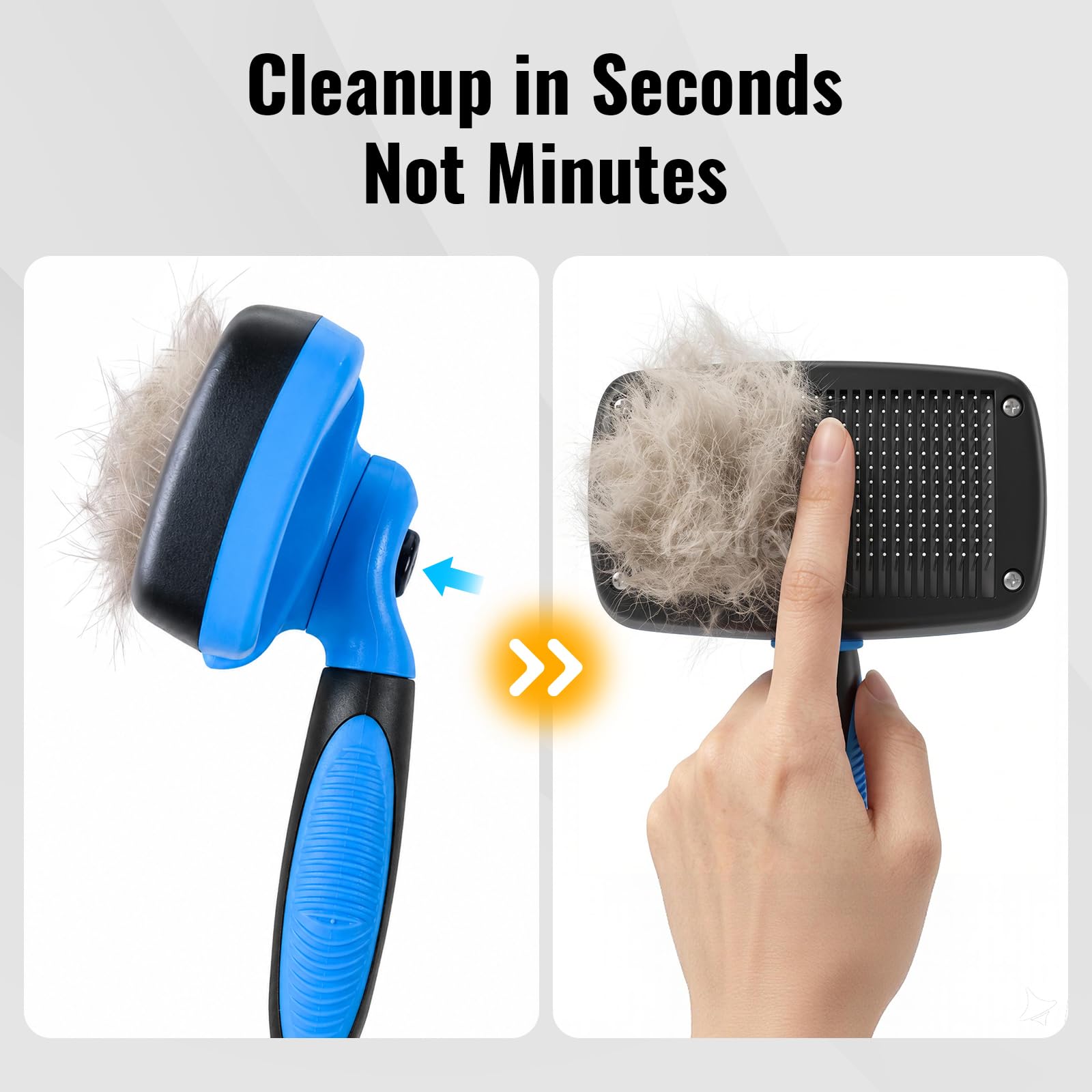 Self-Cleaning Dog Brush For Shedding, Slicker Brush & Grooming Tool Dog Shedding Tool,Deshedder Brush,Undercoat Brush, Ergonomic Handle,For Short Haired Dogs And Indoor Cats photo 7