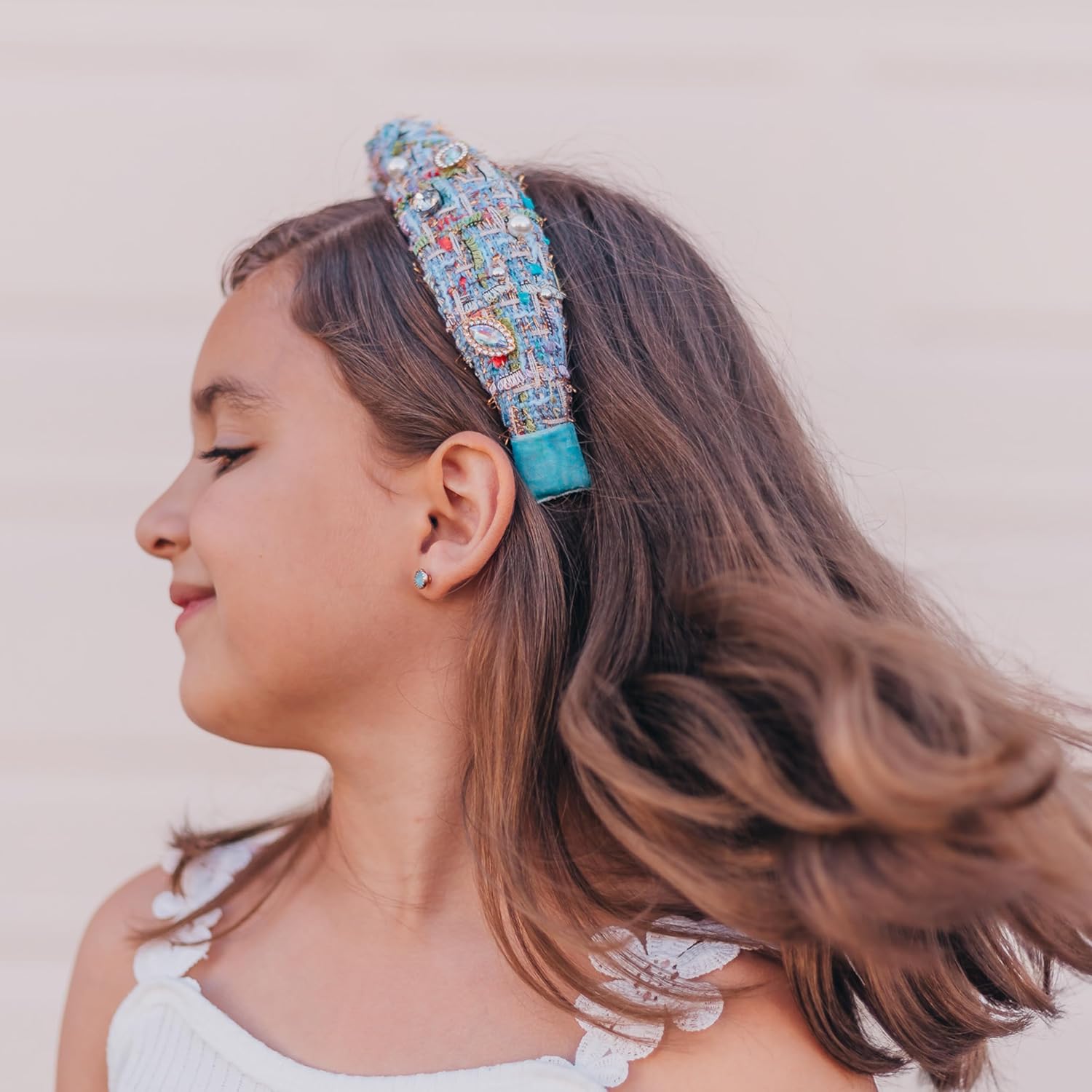 Knotted Headband For Girls Toddler Kids Rainbow Beaded Unicorn Hair Accessory For Halloween Christmas Stocking Stuffers And Easter Basket Gifts photo 2
