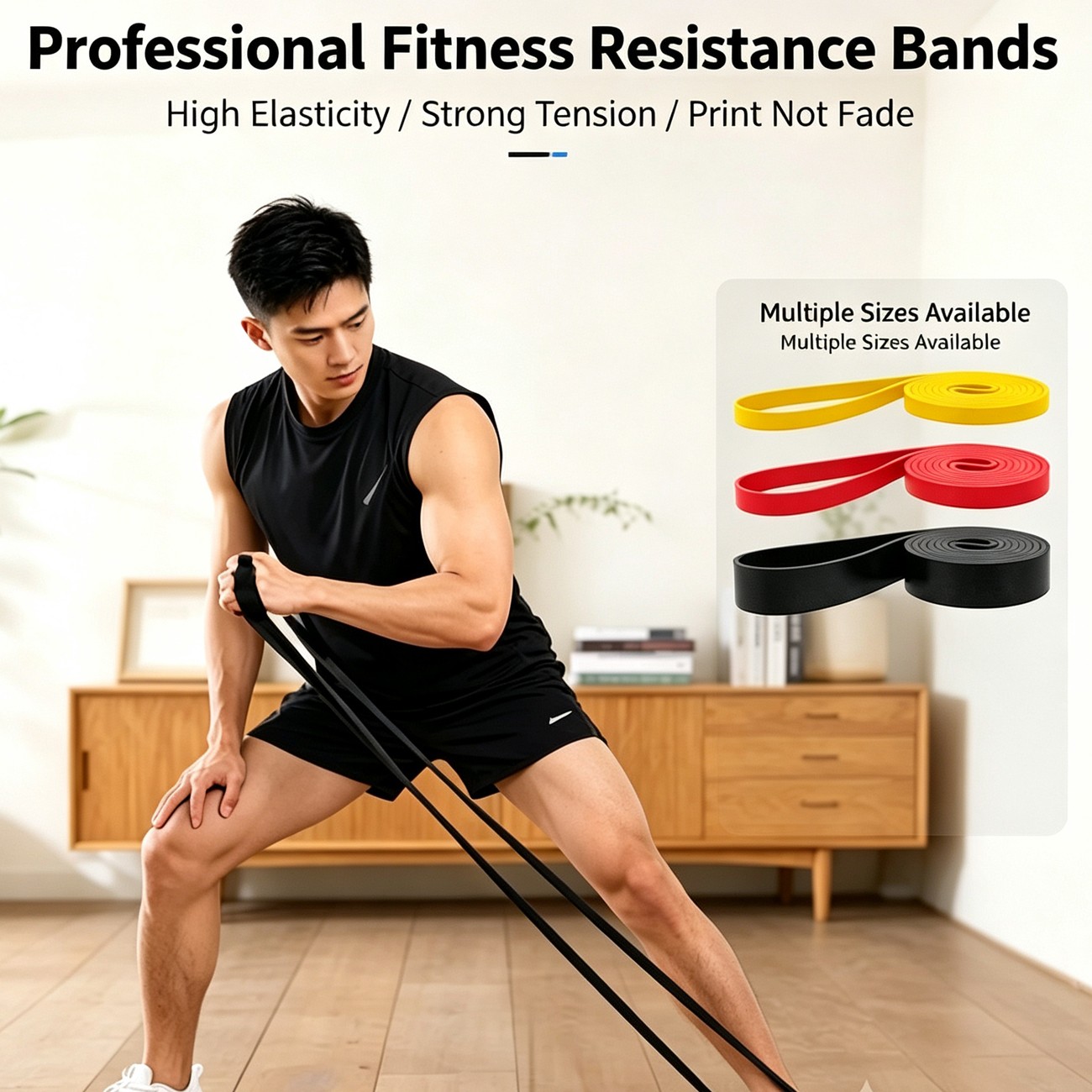 3pcs Strong Resistance Bands Loop Heavy Duty Exercise Sport Fitness Gym Yoga TPE photo 4