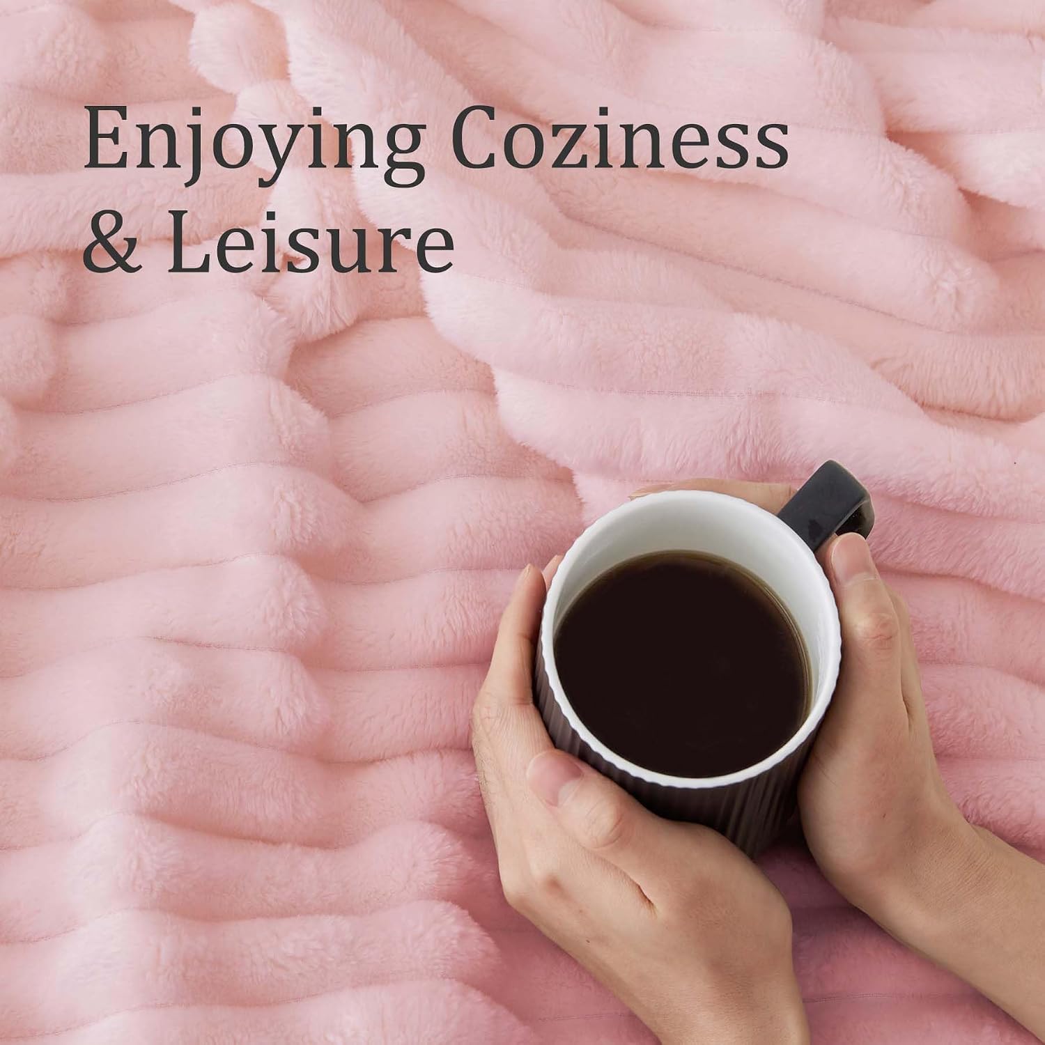 Pink Fleece Throw Blanket 50x60 Inch, Fluffy Soft Blanket For Couch, Sofa, Bed, Bedroom And Living Room Decor photo 2