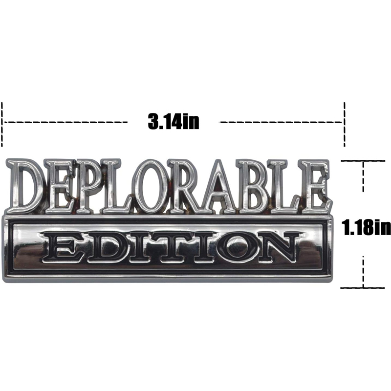 2pcs Deplorable Edition Emblems, Emblem 3D Badge Decal Car Truck SUV,Refrigerator Sticker,Window Display Stickers,Bicycles, Laptops, Fridges photo 3