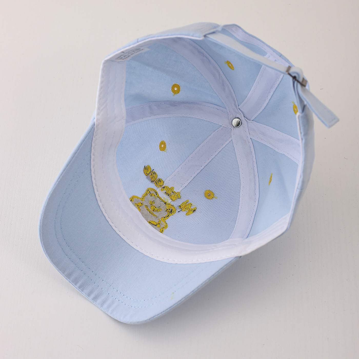 Children's Single-color Cartoon Teddy Bear Letter Embroidery Adjustable Fashionable And Simple Baseball Cap, Suitable For Traveling And Shopping Outside. photo 4