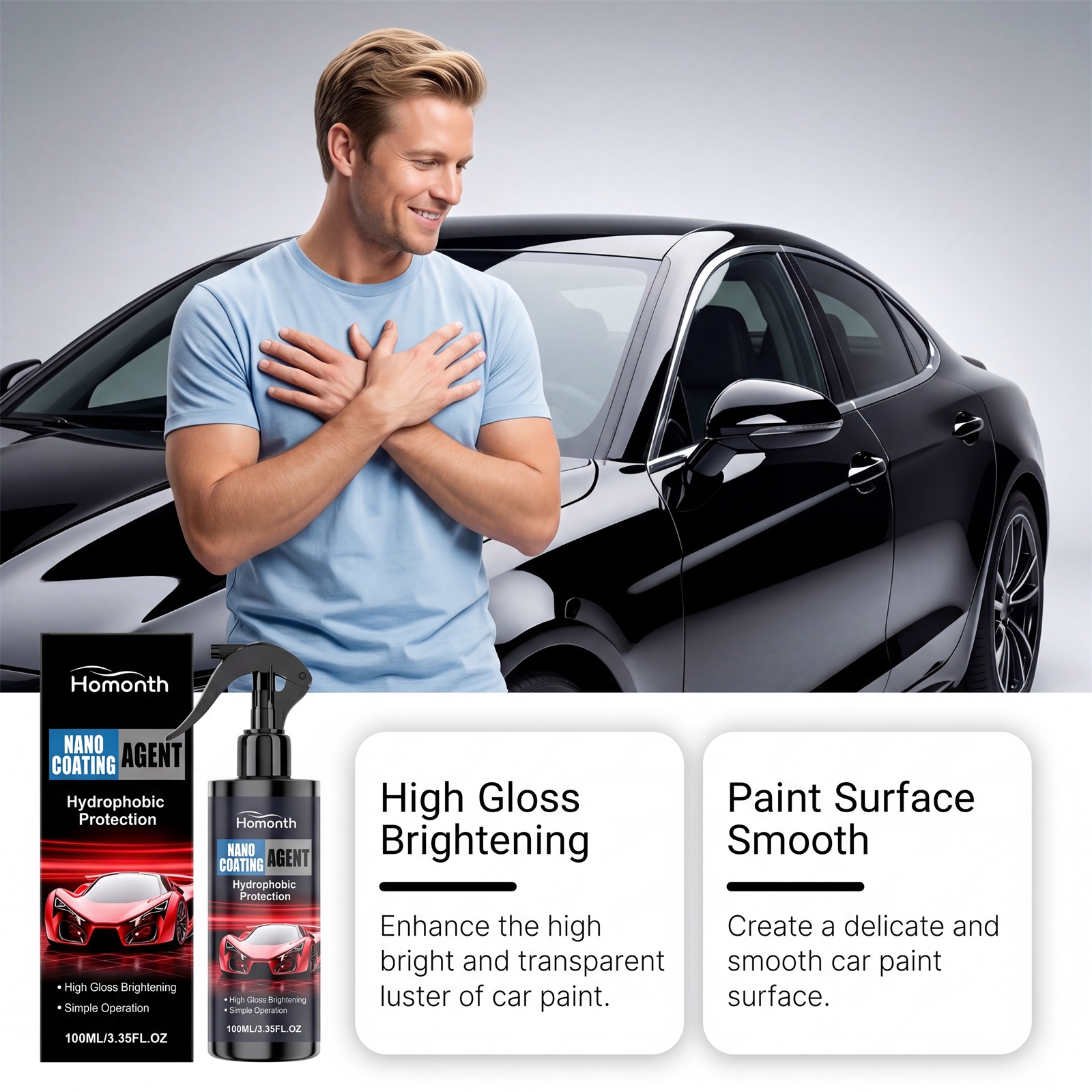 Car Ceramic Coating Agent, Auto Paint Gloss Restoration Scratch Resistance Sealant photo 4