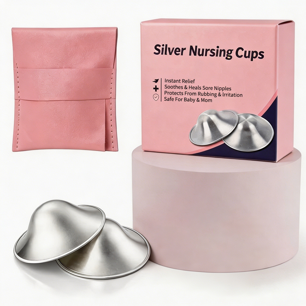 Silver Nursing Cups With Silver Plated Layers Serve As Must Have Breastfeeding Accessories To Prevent Irritation And Offer Soothing Relief For Sensitive Nursing Nipples photo 1