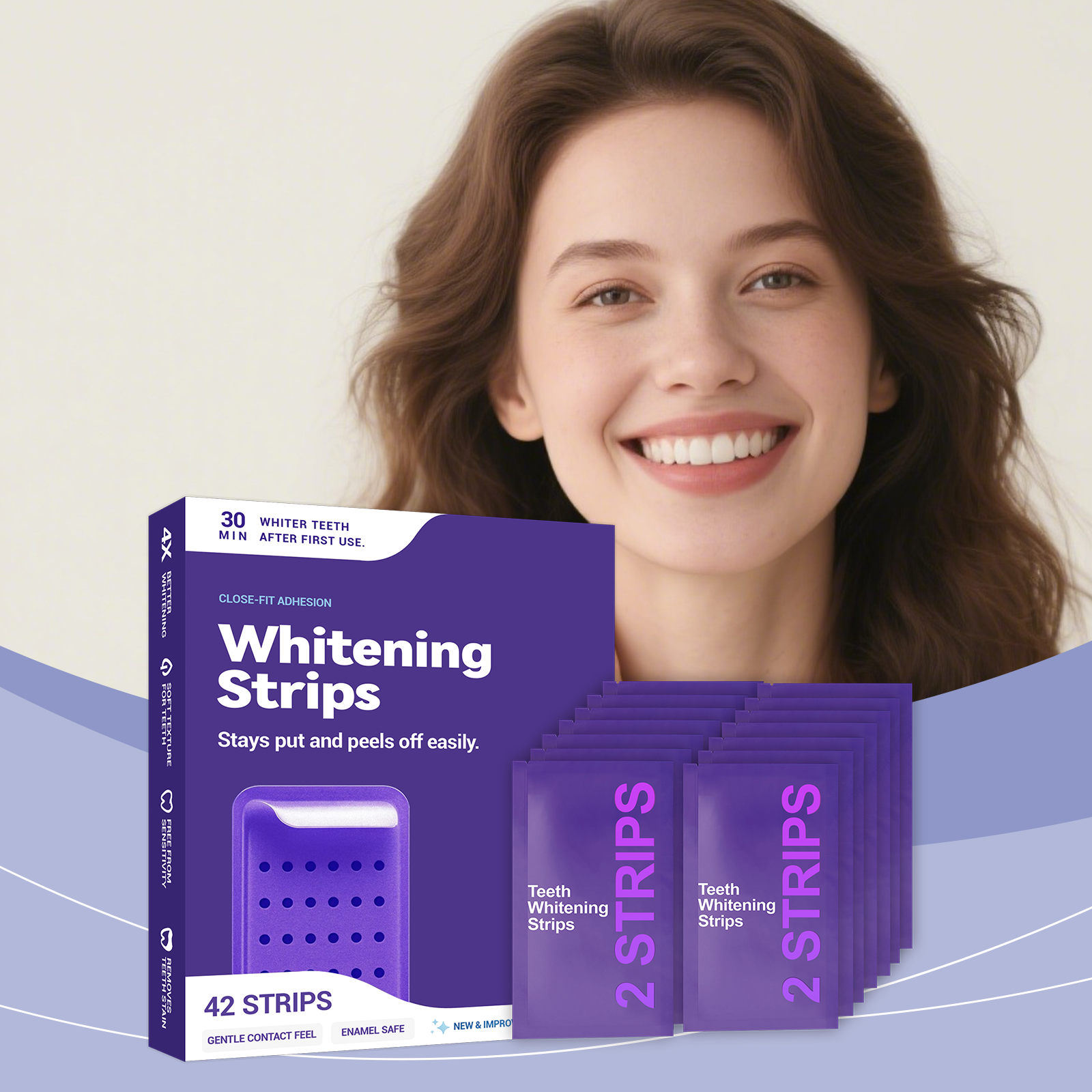 Purple Whitening Toothpaste 21pcs 1box photo 4