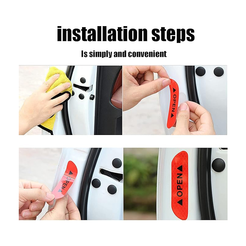 20 Pcs Car Stickers, Reflective Open Warning Signal Stickers, Night Car Stickers, Anti-Collision Safety, Car Door Protection & Decoration photo 5