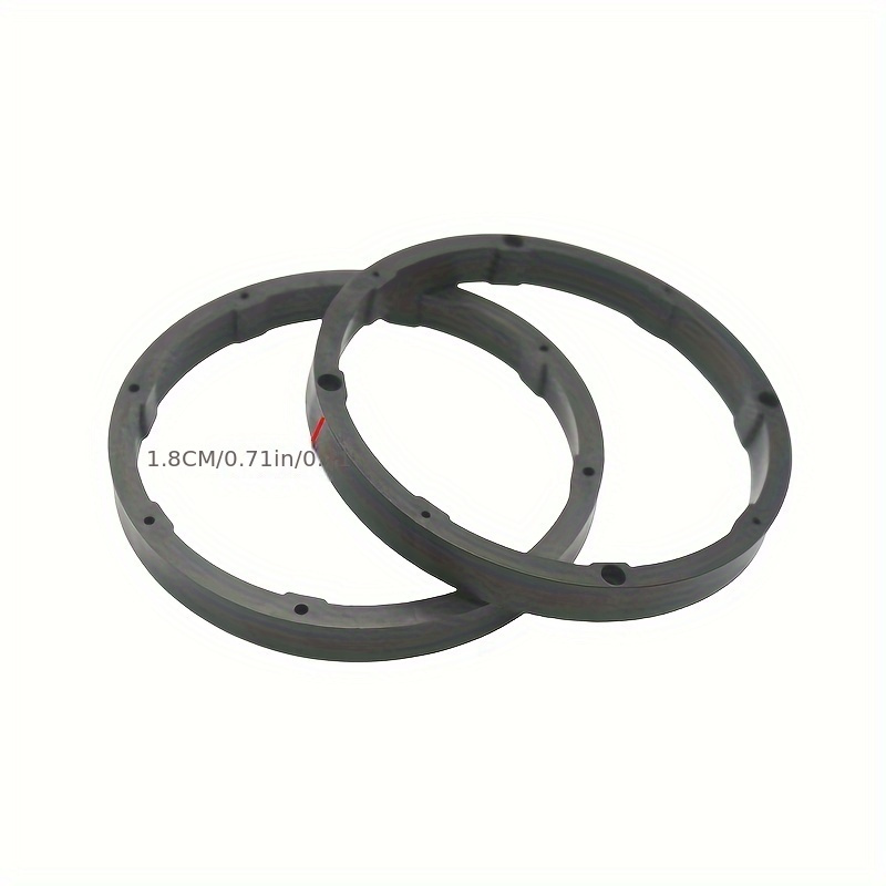 2pcs 6.5 Speaker Spacers Universal Car Audio Speaker Soild Pad Subwoofer Mid Range Custom Installation Mounting Adapter Black photo 2