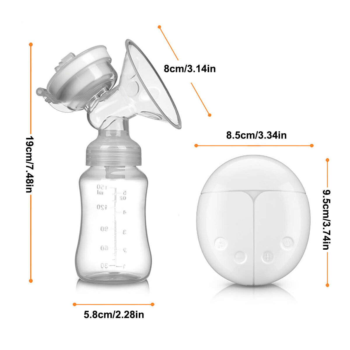Automatic Double Electric Breast Pump And  Lid & Nipple Kit & Efficient Breastfeeding Pump photo 8