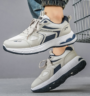Men's Mesh Sneakers, New Summer Trendy Breathable Casual Running Shoes, Thick Sole Men's Dad Shoes photo 2