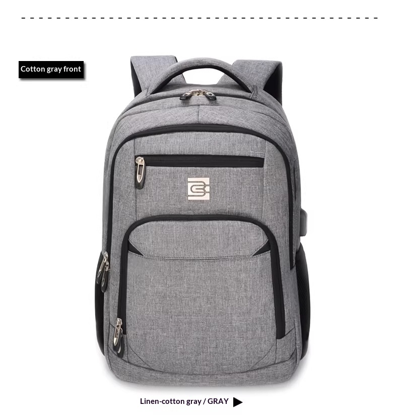 BC Men's Business Backpack Oxford Cloth Waterproof 16 Inch Large Capacity Multifunctional Computer Backpack Student Backpack Women's - Dark Grey Large Edition17-in photo 8
