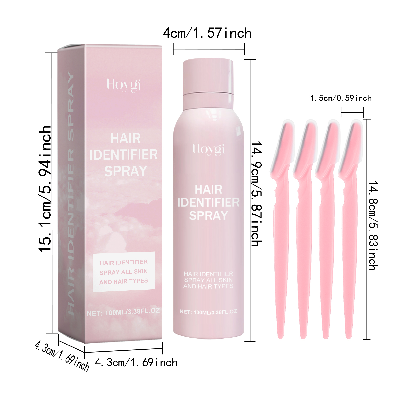 Facial Hair Recognition Spray 1 00ml Bottle-4 Scraper 1Box photo 8