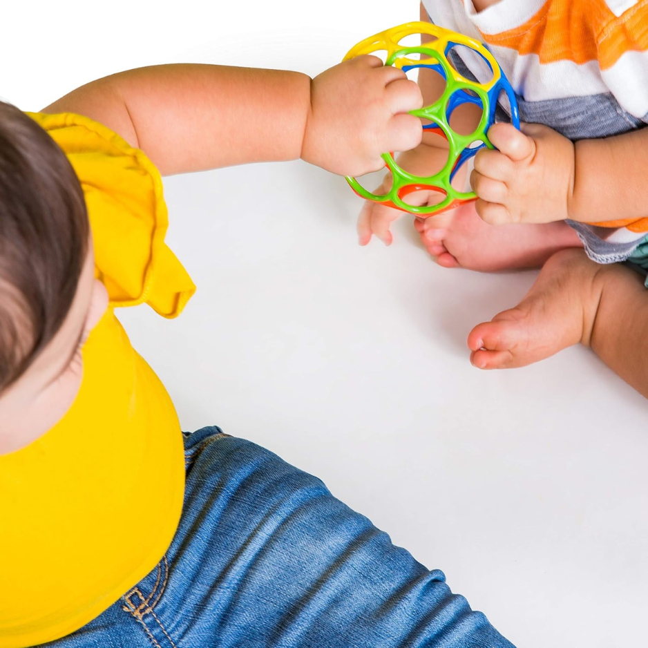 Easy-Grip Infant Ball Toy, 4-Inch BPA-Free Sensory Baby Ball, Lightweight Grasping Toy For Newborns & Toddlers, Multicolor photo 6