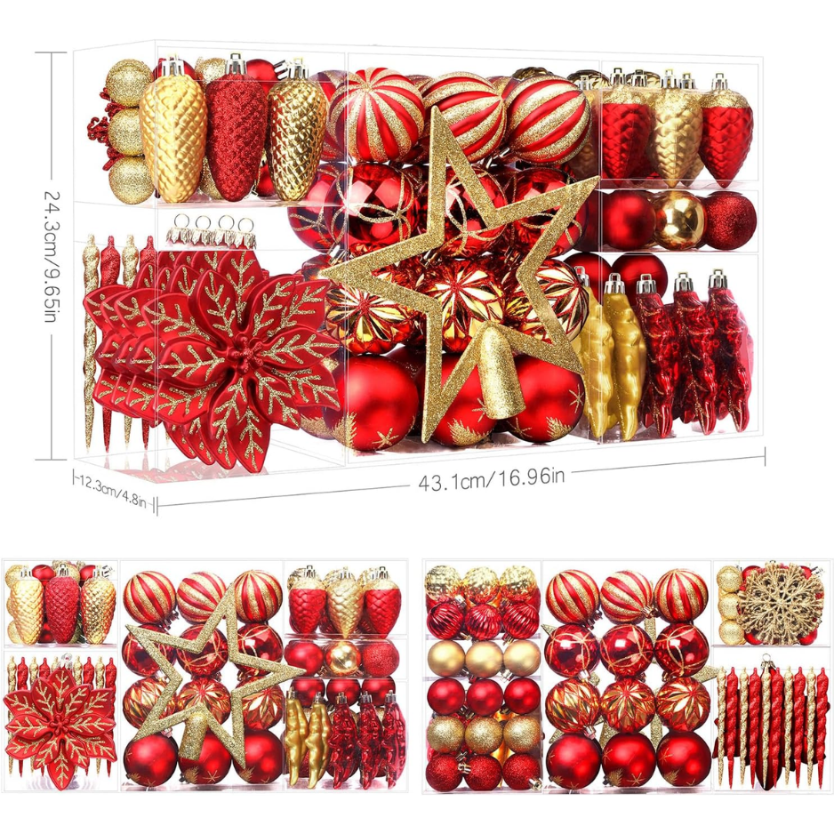 106 PCS Christmas Ball Ornaments For Christmas Tree Decorations photo 4