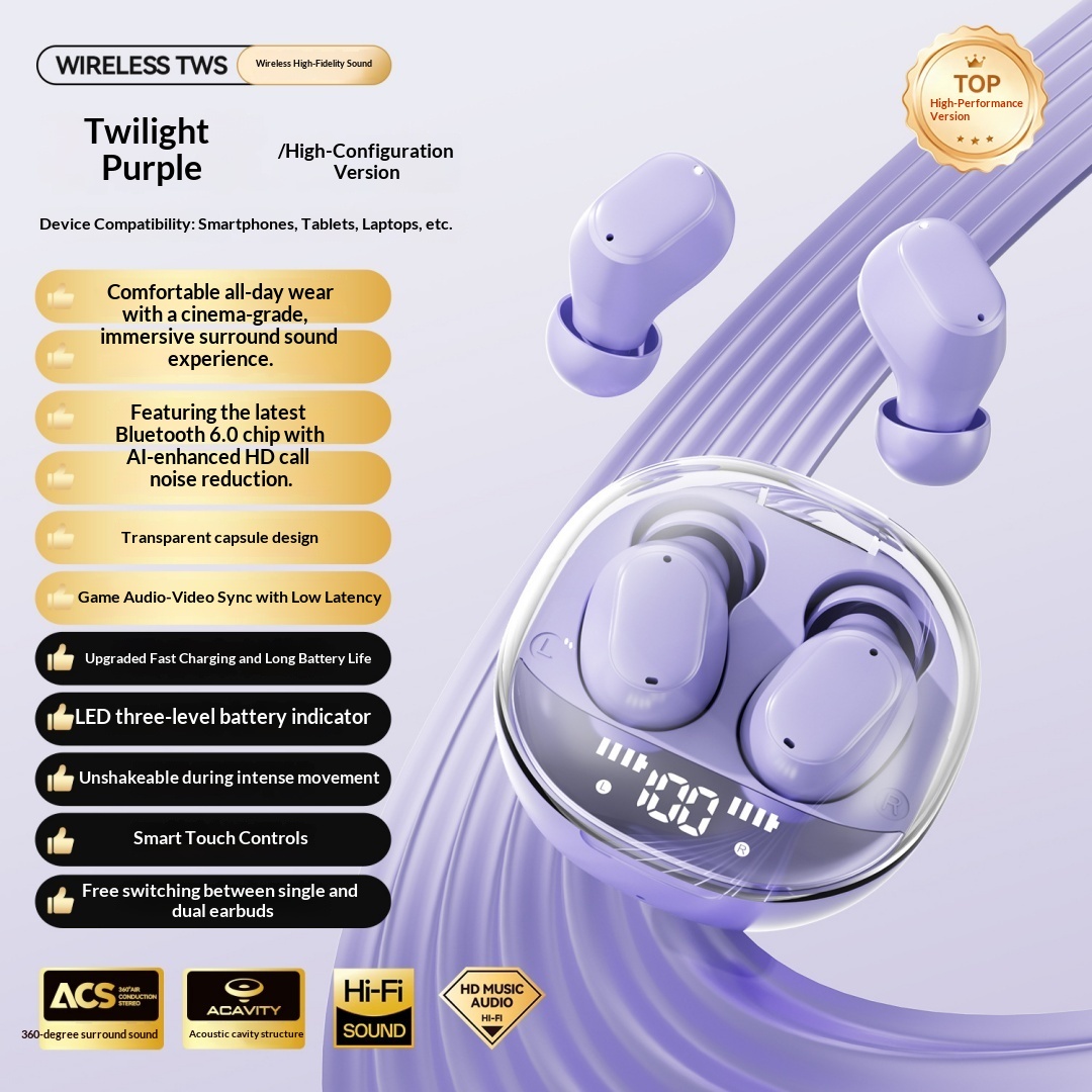 Cross Border Explosion M127 Long Range Hanging Earphone Private Model High Color Value Low Latency Wireless Bluetooth Headphones Wholesale photo 5