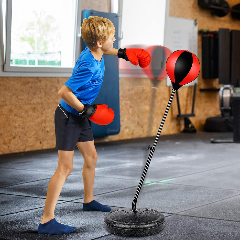 Punching Bag Set Toy With Boxing Gloves, Height Adjustable Punching Bag, Sport Toy For Boys Girls, Ideal photo 3