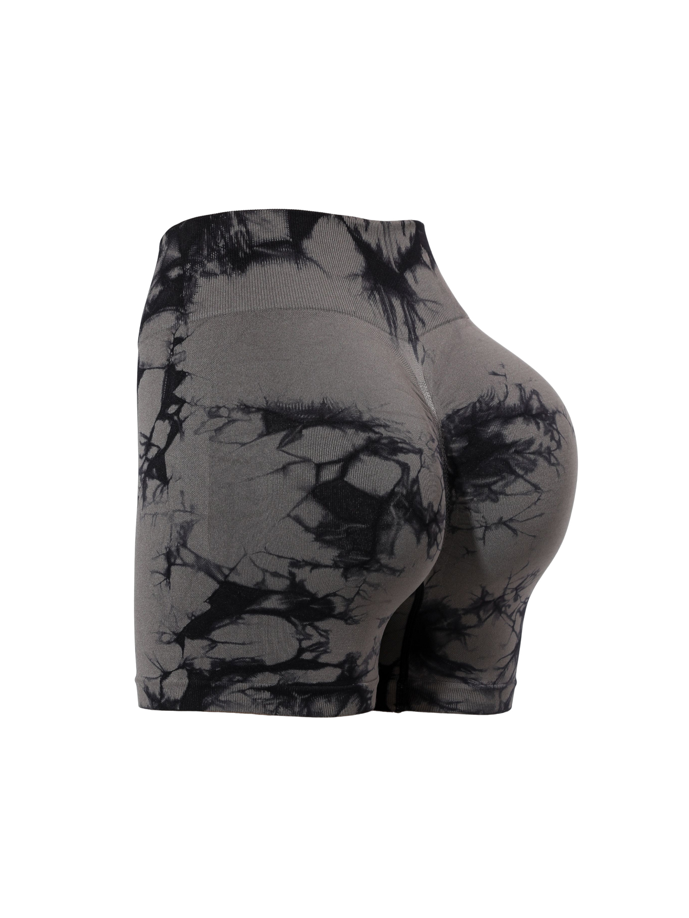 High Waist Seamless Tie Dye Yoga Shorts, Women Stretch Butt Lift Fitness Biker Shorts photo 7