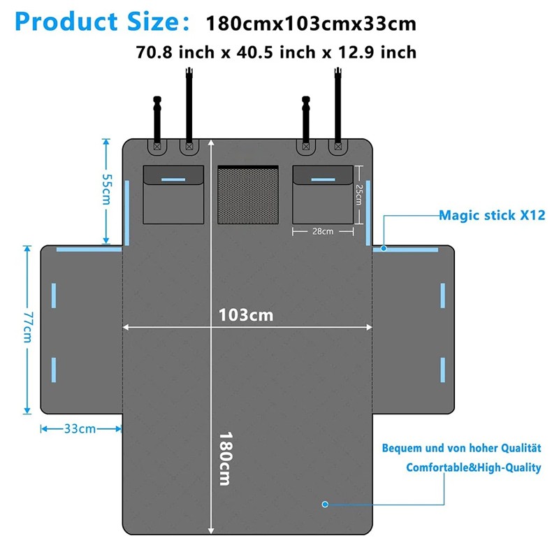 For Q4 E-Tron Heavy Duty Quilted Boot Liner Mat Dog Protector Guard Cover photo 2