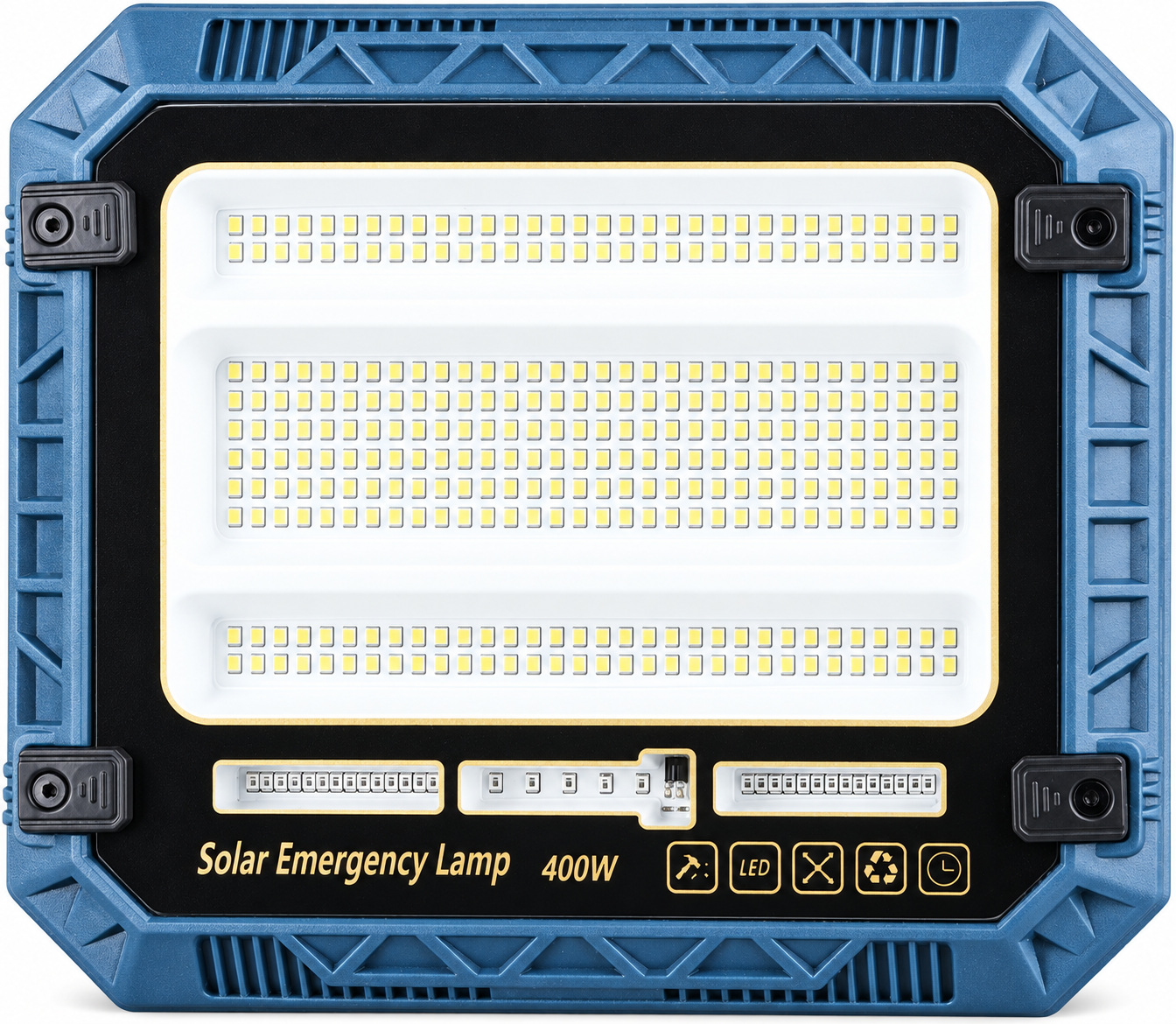 Solar Powered Rechargeable Battery Display 18650 W8114 3 7200mAh LED Flood Light 320 12 5W photo 1