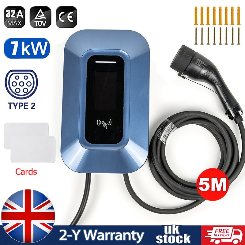32A 7KW EV Charger Type 2 Electric Car Charging Station 5M Cable EV Charger photo 1