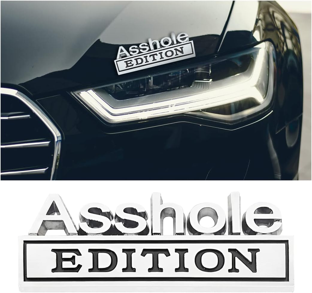 2pcs Emblem Car Decal, 3D Metal Letter Badge For Auto Front Hood, Trunk, Fender, Strong Adhesive Car Replacement Sticker, Universal Vehicle Exterior Decorations photo 1