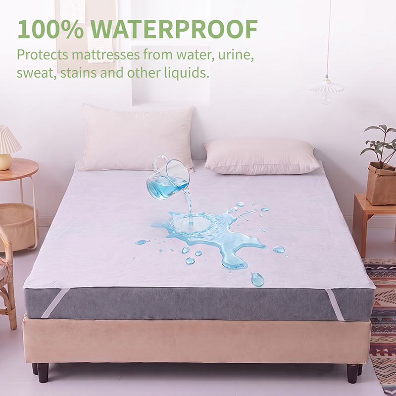 Waterproof Mattress Protector, Deep Pocket Fitted Sheet, Liquid Proof Bed Cover For Bedroom photo 4