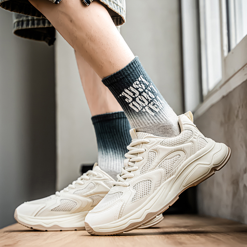 2026 Winter New Breathable Mesh Shoes, Lightweight Running Sneakers, Men's Casual Travel Dad Shoes photo 3