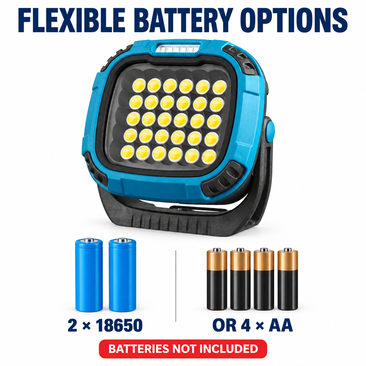 Rechargeable Magnetic Battery Display Type C LED Work Light Base Hanging W893 1 3 Hour photo 7