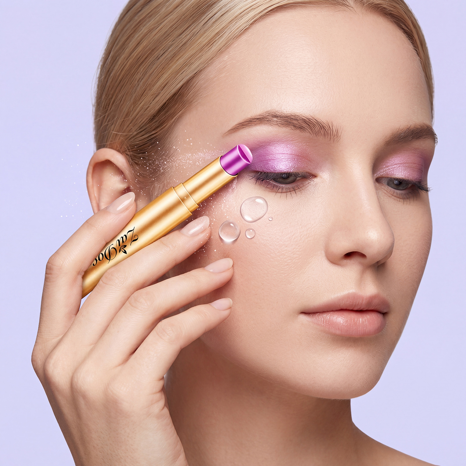 Makeup Multicolor Eyeshadow Stick  Star Galaxy Purple  3.5g 1box photo 5