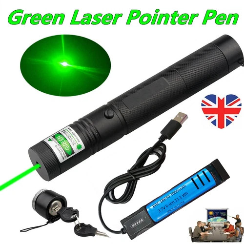 Strong Beam Green Laser Pointer Pen 533nm Lazer Torch Rechargeable photo 1