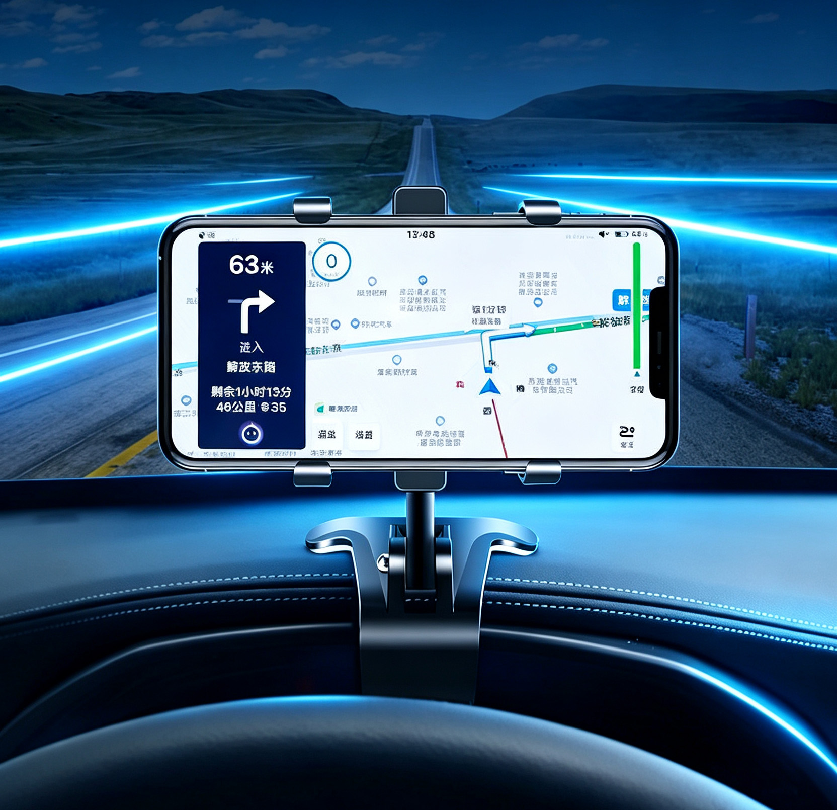 Multifunctional Rotatable Car Phone Holder Dashboard & Rear View Mirror Cell Phone Mount Auto Navigation Stand photo 3