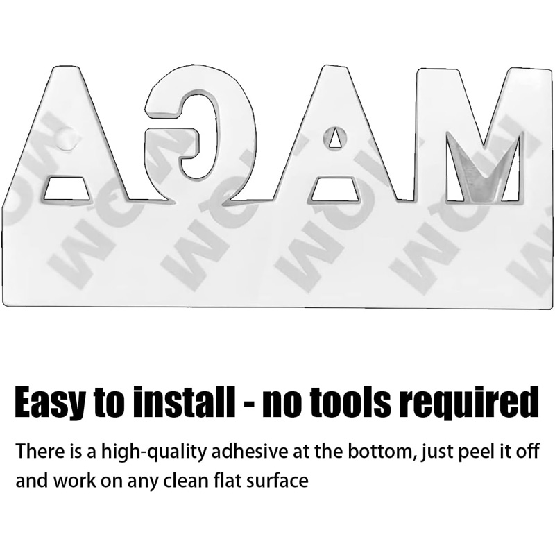 4pcs MAGA Edition Car  Metal Badge Sticker Truck Replacement, Suitable For General Motors SUV,Motorcycle, Bicycle Chrome Alloy photo 5