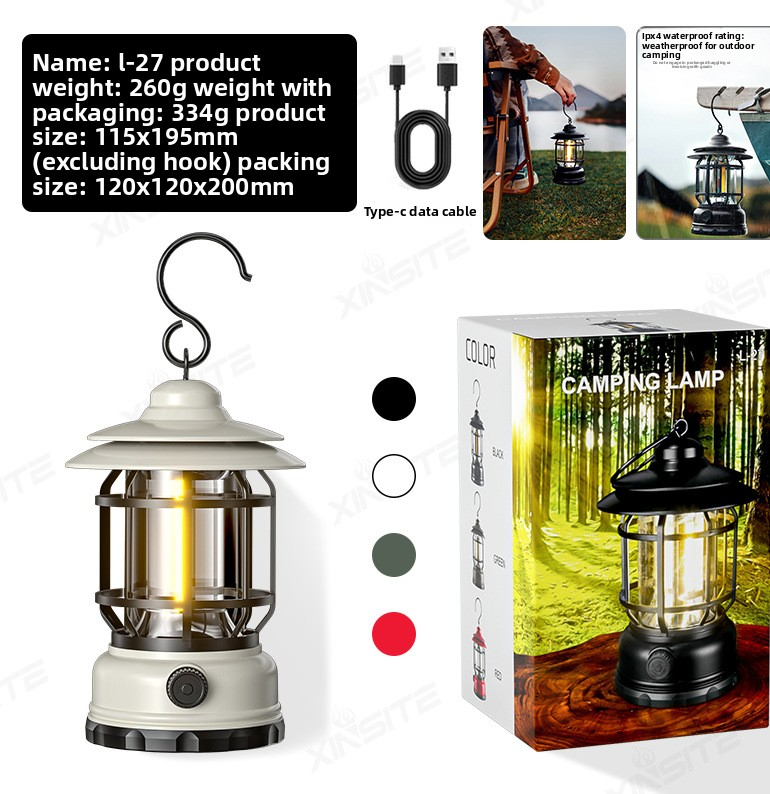 Camping Light, Ambient Light, Flame Camping Lamp, Tent Retro Hurricane Lamp photo 3