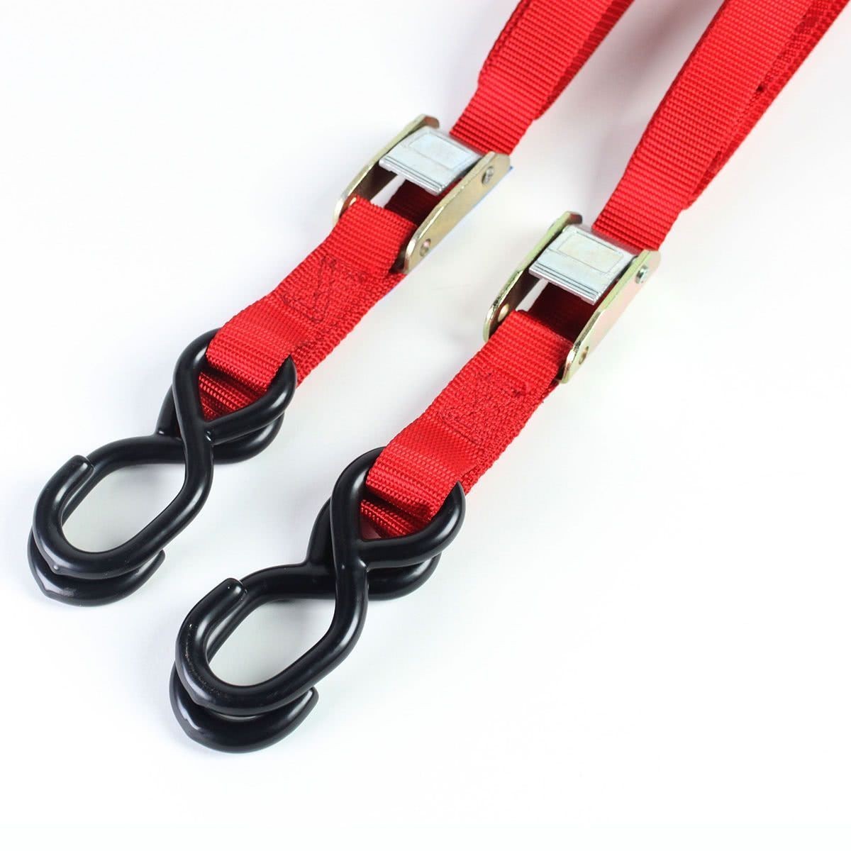 4X Motorcycle Tie Down Straps Auto Lock Transport Bike Van Trailer 1.8M X 25mm photo 4