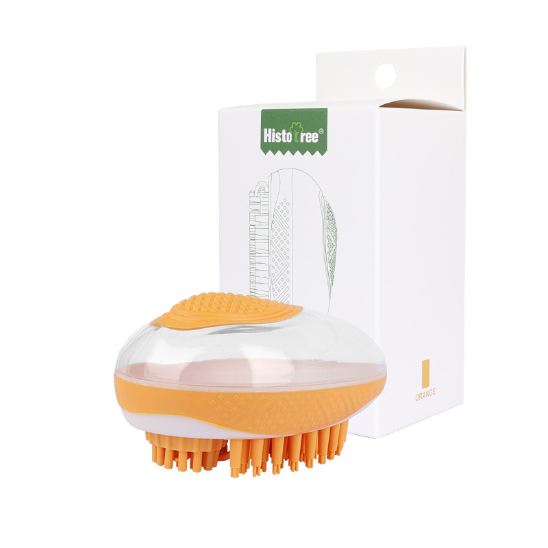 Dog Cat Bath Brush 2-in-1 Pet SPA Massage Comb Soft Silicone Pets Shower Hair Grooming Cmob Dog Cleaning Tool Pet Products photo 2