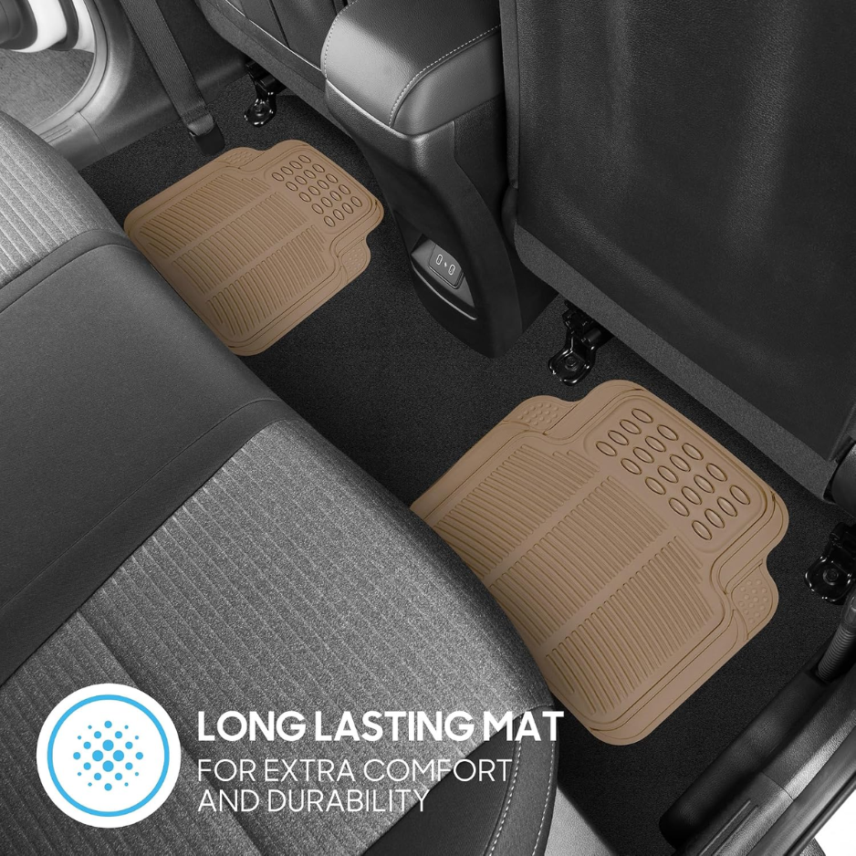 Floor Mats For Cars Trucks SUV, 4-Piece All-Weather Car Mats With Universal Fit Design, Durable Car Floor Mat With Capture Ridges, Waterproof Rubber Floor Mat For Cars photo 7