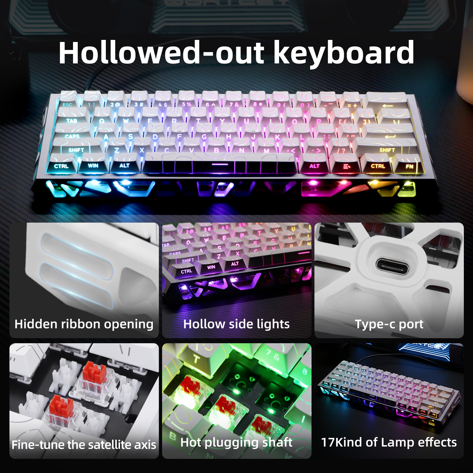 NJ61 Hollow Single-Mode Mechanical Keyboard photo 7