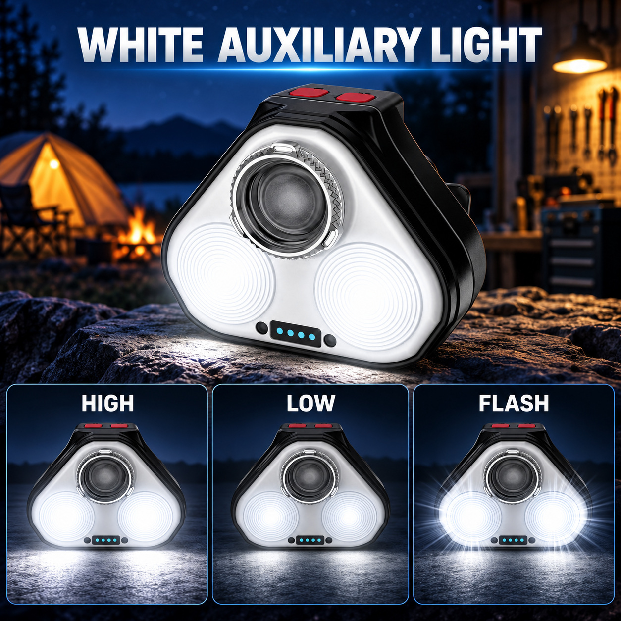 W665 Hands Free LED Headlamp 10W 4000mAh Rechargeable Type C For Camping Hiking Work Factory photo 3
