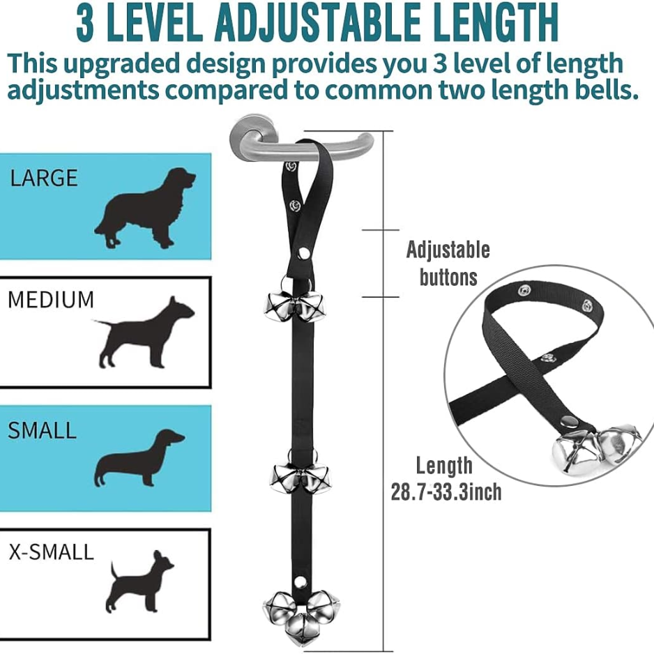 2PCS Dog Doorbells For Potty Training, Adjustable Puppy Training Bells, Extra-Large Loud Door Bells For Dogs photo 2