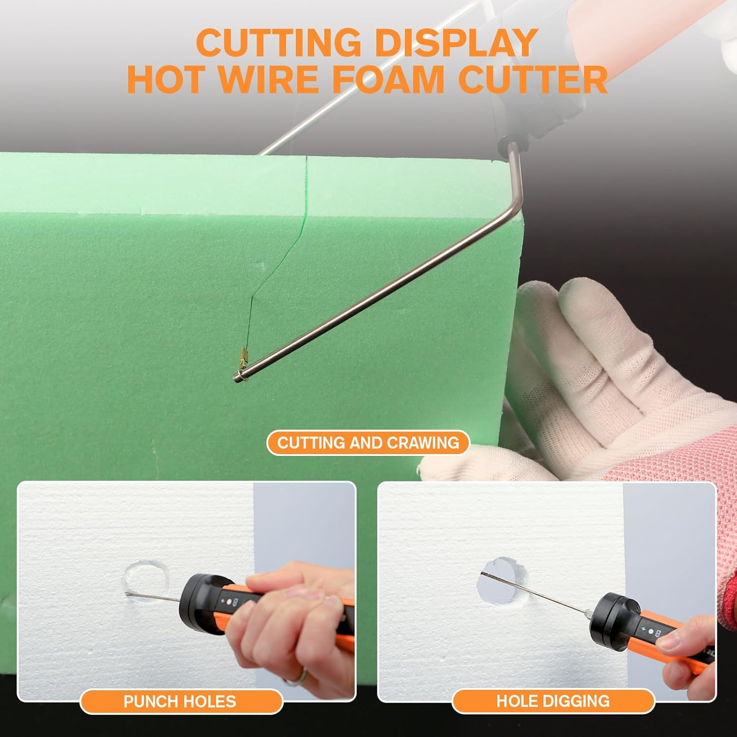 Foam Cutting Tools, Electric Cutting Tool Kits, Polystyrene Foam Cutting Pens, Equipped With An Electronic Voltage Converter Adapter, Are Used For Foam Cutting, Drilling And Detailed Processing. photo 3