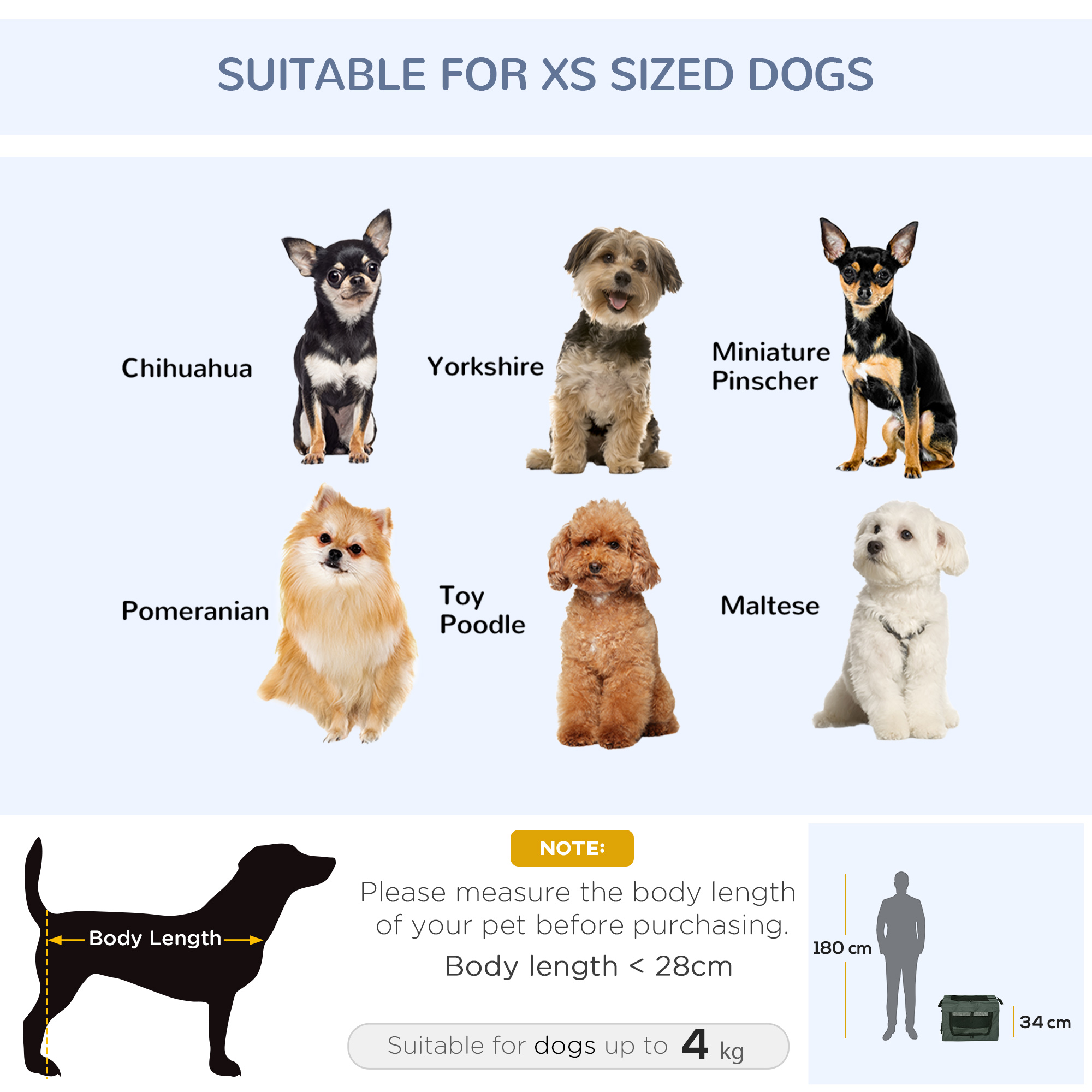 48.5cm Pet Carrier, With Cushion, For Miniature Dogs - Grey photo 4