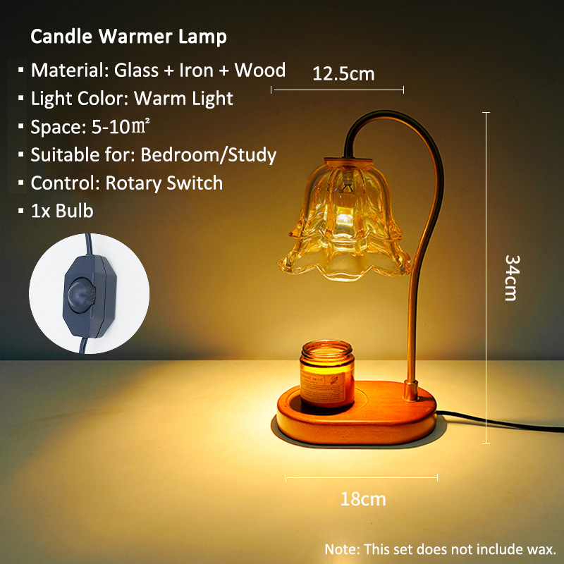 Aromatherapy Melting Wax Lamp Candle Warmer Lamp Dimmable Night Light Home Decor photo 5